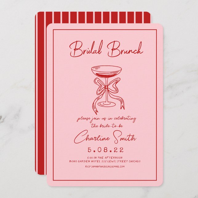 Invitación Brunch de novia con escritura de mano divertida (Subido por el creador)