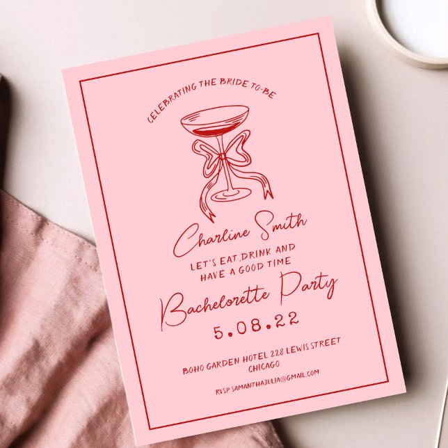 Invitación Brunch de novia con escritura de mano divertida (Subido por el creador)
