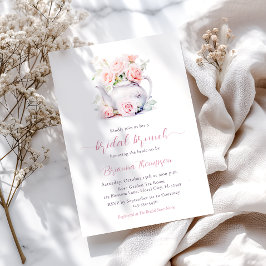 Invitación Brunch de novia floral rosa de Rubor