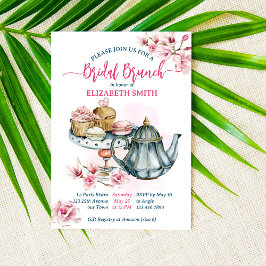 Invitación Brunch de novia tentempiés dulces té maceta ducha 