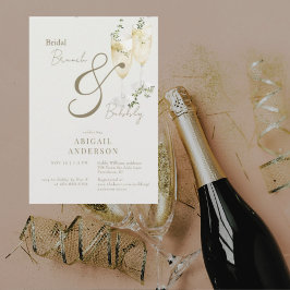 Invitación Brunch de novias beige y ducha de burbujas II