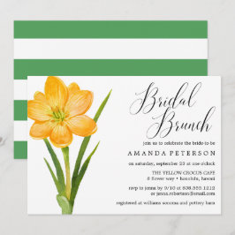 Invitación Brunch de novias boda de flor amarillo CROCUS mode