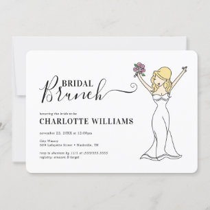 Invitación Brunch de novias de Avatar Personalizable  Cabello