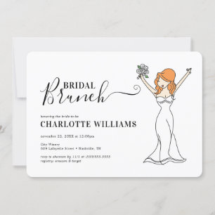 Invitación Brunch de novias de Avatar Personalizable  Cabello