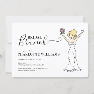 Invitación Brunch de novias de Avatar Personalizable  Pelo ar