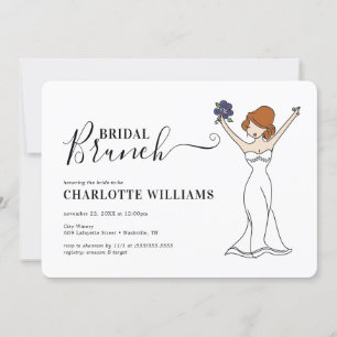 Invitación Brunch de novias de Avatar Personalizable  Pelo ar