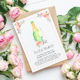 Invitación Brunch de novias de Champagne