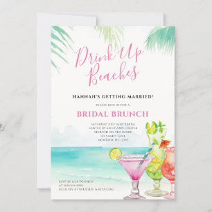 Invitación Brunch de novias de cócteles tropicales