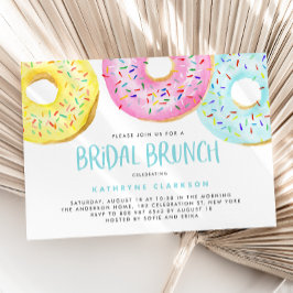 Invitación Brunch de novias de color Pastel Sprinkle Donuts