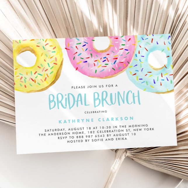 Invitación Brunch de novias de color Pastel Sprinkle Donuts (Subido por el creador)