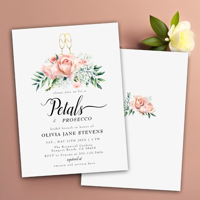 Invitación Brunch de novias de los Rosas del Prosecco de Peta (Subido por el creador)