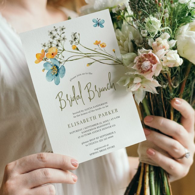 Invitación Brunch de novias de primavera de flor silvestre Bo (Subido por el creador)