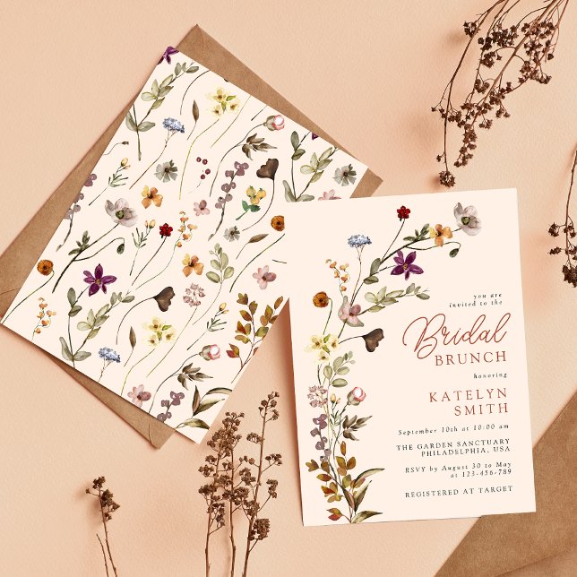 Invitación Brunch de Novias Florales de Otoño (Subido por el creador)