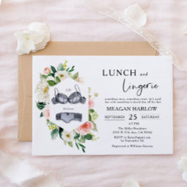 Invitación Brunch de novias para el almuerzo y la lencería