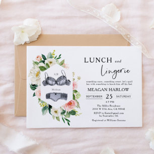 Invitación Brunch de novias para el almuerzo y la lencería 