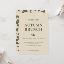 Brunch de Otoño | Hojas Caídas Verde Oliva