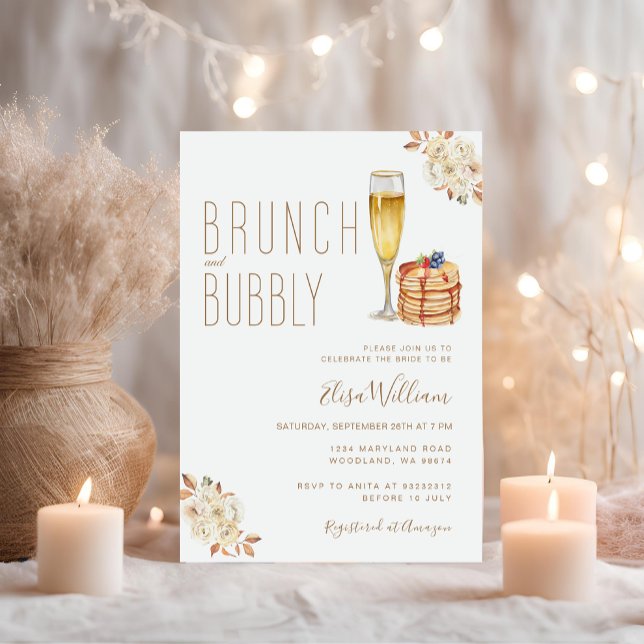 Invitación Brunch de panqueques de Boho y ducha de novias de  (Subido por el creador)