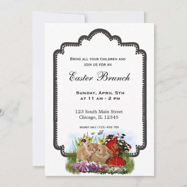 Invitación Brunch de Pascua (Anverso)
