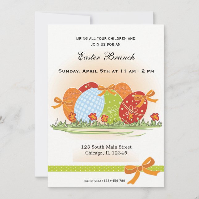 Invitación Brunch de Pascua (Anverso)