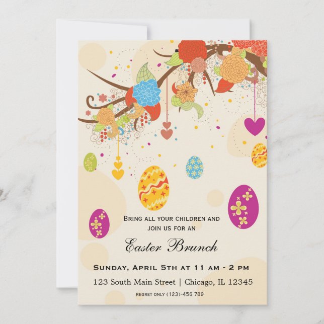 Invitación Brunch de Pascua (Anverso)