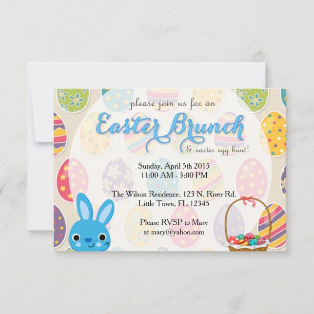 Invitación Brunch de Pascua (Anverso)