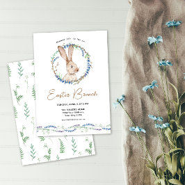 Invitación Brunch de Pascua de conejito