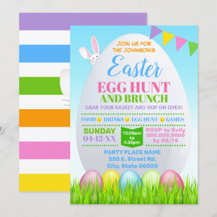 Invitación Brunch de Pascua de Huevos de Pascua
