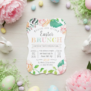 Invitación Brunch de Pascua de Primavera Flamal de moda