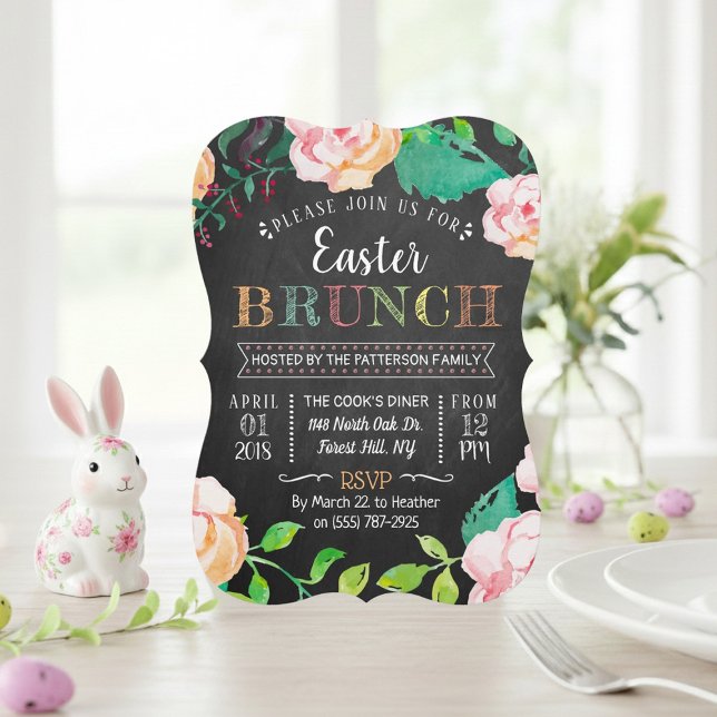Invitación Brunch de Pascua de Primavera Floral (Subido por el creador)