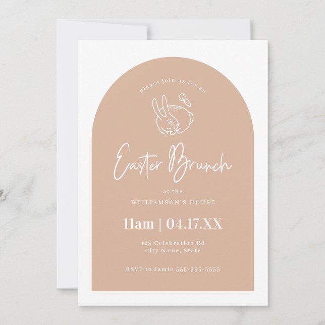 Invitación Brunch de Pascua de Semana Santa de Rubor (Anverso)