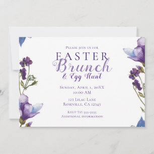 Invitación Brunch de Pascua Flores de Primavera Floral Modern