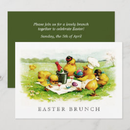 Invitación Brunch de Pascua Personalizado Vintage
