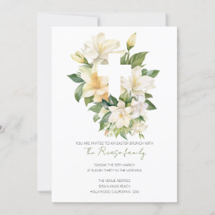 Invitación Brunch de Pascua Religiosa Cristiana