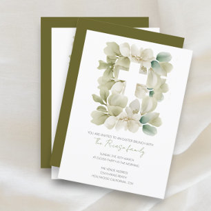 Invitación Brunch de Pascua Religiosa Cristiana