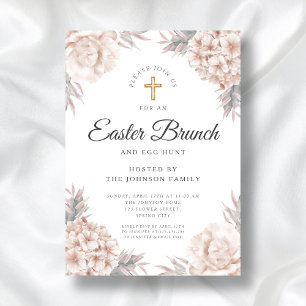 Invitación Brunch de Pascua Religioso de los pueblos florales