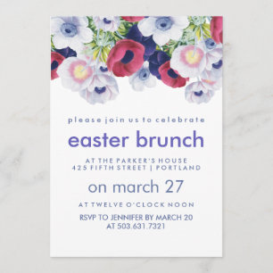 Invitación Brunch de Pascua Vintage