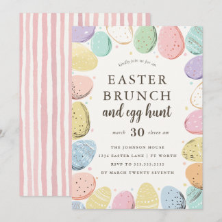 Invitación Brunch de Pascua y búsqueda de huevos de Pascua