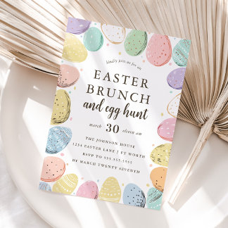 Invitación Brunch de Pascua y búsqueda de huevos de Pascua