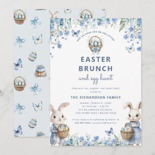 Invitación Brunch de Pascua y cacería de huevo lindo dulce du