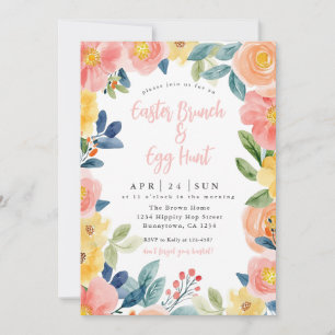 Invitación Brunch de Pascua y caza de huevos