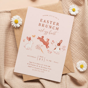 Invitación Brunch de Pascua y caza de huevos