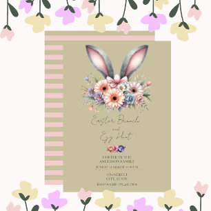 Invitación Brunch De Pascua Y Caza De Huevos Areja Verde