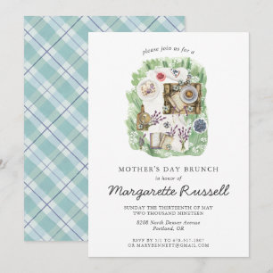 Invitación Brunch de picnic elegante con acuarela para el Día