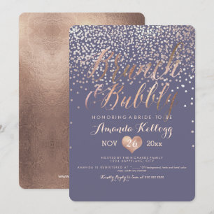 Invitación Brunch de PixDezines y aturdido en oro Rosa