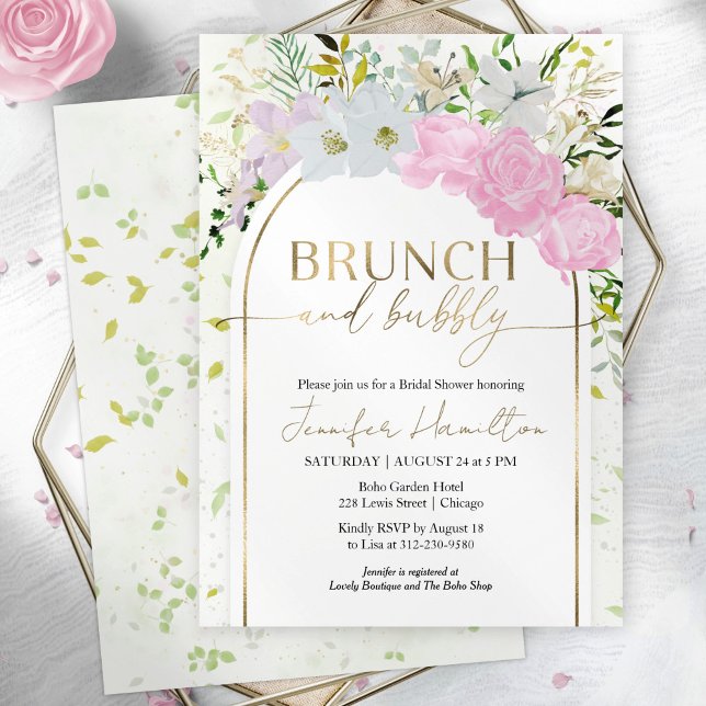 Invitación Brunch de primavera de flores silvestres y ducha d (Subido por el creador)
