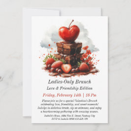 Invitación Brunch de San Valentín de personalizable invitado