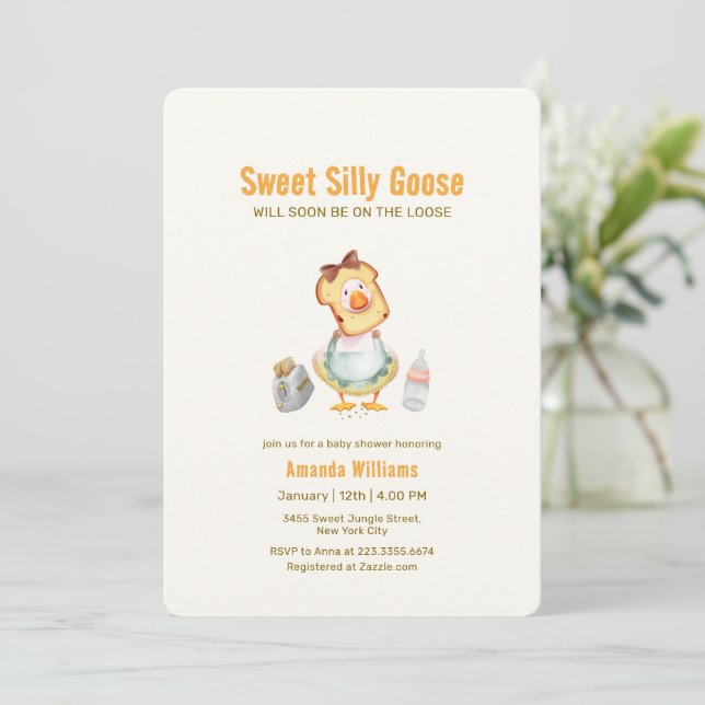 Invitación Brunch de Shower de Bebé Silvestre y Divertida Mam (Anverso de pie)