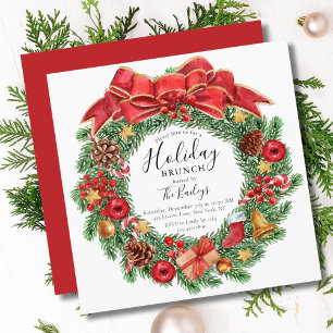 Invitación Brunch de vacaciones   Navidades Brunch Moda Flora