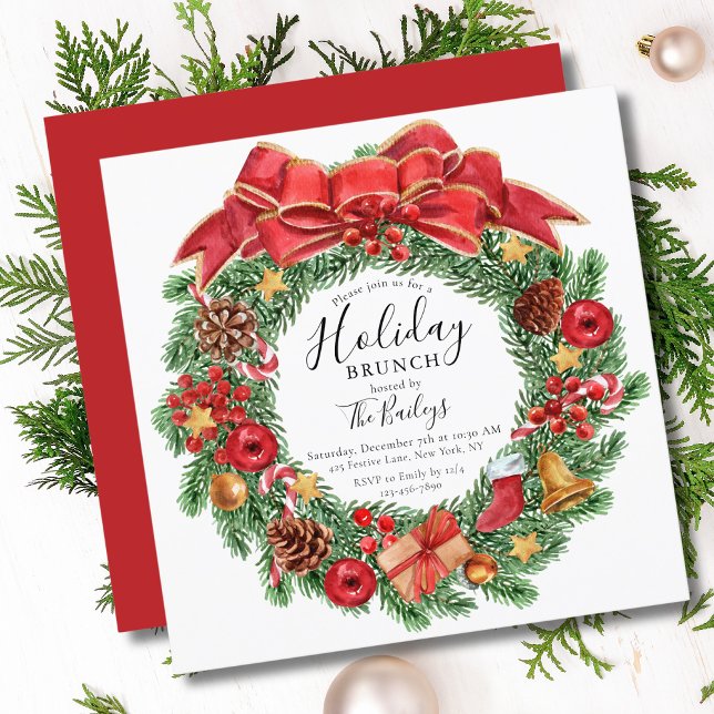 Invitación Brunch de vacaciones | Navidades Brunch Moda Flora (Subido por el creador)