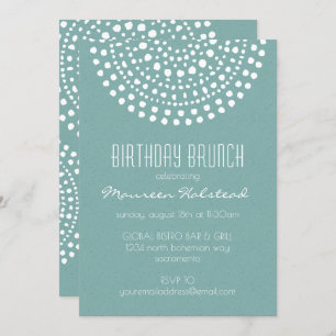 Invitación Brunch del cumpleaños de Boho Bali en trullo